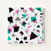 Retro Memphis Geometric Pattern Notizblock (Rückseite)