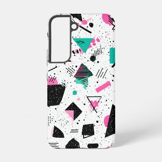 Retro Memphis Geometric Pattern Samsung Galaxy Hülle (Rückseite)