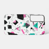 Retro Memphis Geometric Pattern Samsung Galaxy Hülle (Rückseite (Horizontal))
