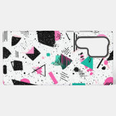 Retro Memphis Geometric Pattern Samsung Galaxy Hülle (Rückseite (Horizontal))