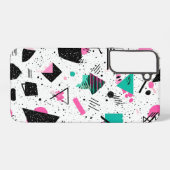 Retro Memphis Geometric Pattern Samsung Galaxy Hülle (Rückseite (Horizontal))
