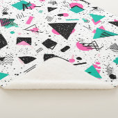 Retro Memphis Geometric Pattern Sherpadecke (3/4)