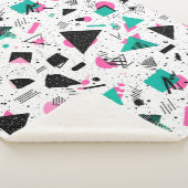Retro Memphis Geometric Pattern Sherpadecke (3/4)