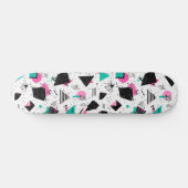 Retro Memphis Geometric Pattern Skateboard (Horizontal)