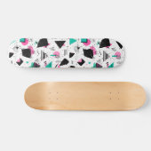 Retro Memphis Geometric Pattern Skateboard (Horizontal)