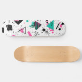 Retro Memphis Geometric Pattern Skateboard (Horizontal)