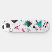 Retro Memphis Geometric Pattern Skateboard (Horizontal)