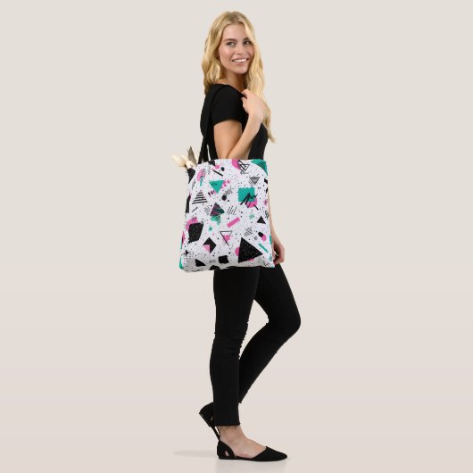 Retro Memphis Geometric Pattern Tasche (Am Model)