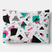 Retro Memphis Geometric Pattern Zubehörtasche (Vorderseite)