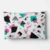Retro Memphis Geometric Pattern Zubehörtasche (Rückseite)