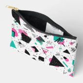 Retro Memphis Geometric Pattern Zubehörtasche (Offen)