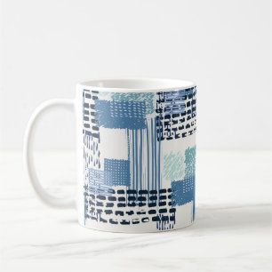 Retro-Memphis-Kritzel nahtloses Muster Kaffeetasse