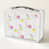 Retro-Memphis-Muster der 1990er Jahre Metall Brotdose (Rückseite)