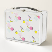 Retro-Memphis-Muster der 1990er Jahre Metall Brotdose (Vorderseite)