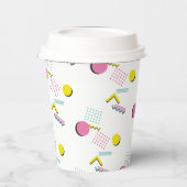 Retro Memphis Pattern 90er Theme Party Pappbecher (Links)