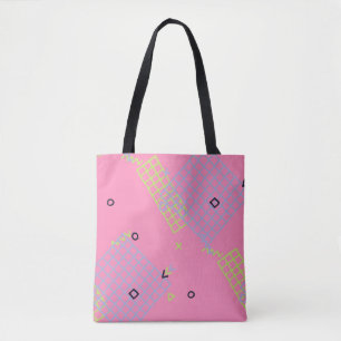 Retro Memphis Texture. Nahtloser Hintergrund in Tr Tasche