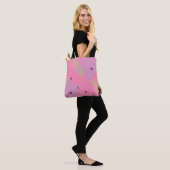 Retro Memphis Texture. Nahtloser Hintergrund in Tr Tasche (Am Model)