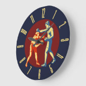 Retro Men Große Wanduhr (Winkel)