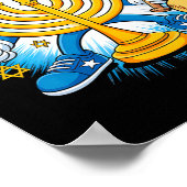 Retro Menorah Playing Softll Happy Hanukkah Pjs Bo Poster (Ecke)