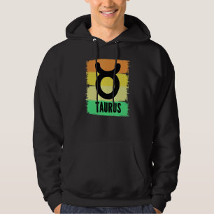 Retro Mens Taurus Zodiac Geburtstag Mai Geborenen  Hoodie