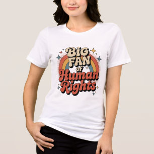 Retro Menschenrechte Design Soziale Gerechtigkei Tri-Blend Shirt