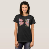 Retro Mental Health Awareness Butterfly Floral T-Shirt (Vorne ganz)