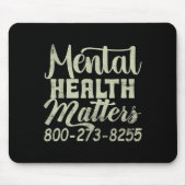 Retro Mental Health S 800-273-8255 Awareness Mousepad (Vorne)