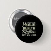 Retro Mental Health S 800-273-8255 - Mental Health Button (Vorne & Hinten)