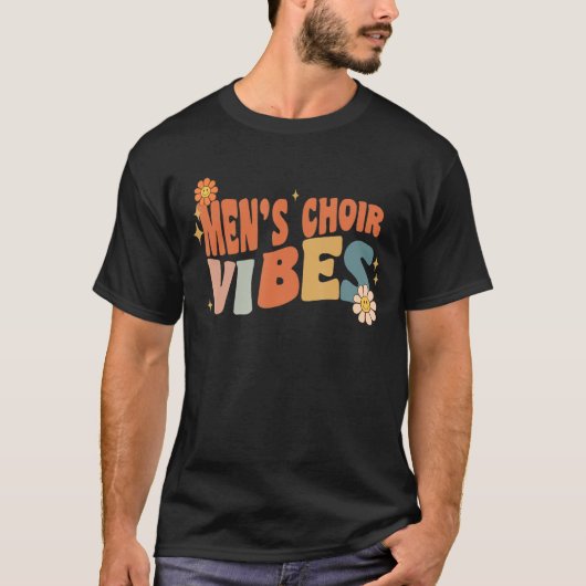 Retro Menu2019s Choir Vibes Teacher Women Kids T-Shirt (Vorderseite)