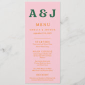 Retro-Menü, hell und fett Menükarte (Vorderseite)