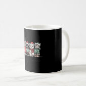 Retro Meowy Christmas Cute Cats With Santa Claus H Kaffeetasse (VorderseiteRechts)