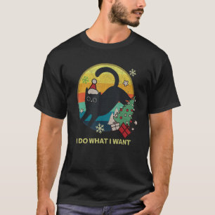 Retro Meowy Weihnachten Ich mache was ich will Lus T-Shirt