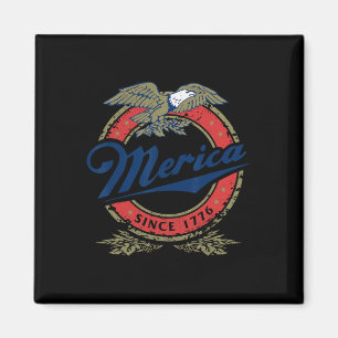 Retro Merica Adler 4. Juli Lustig Usa Männer Fraue Magnet