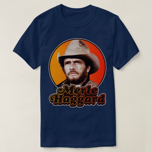 Retro Merle HaggardDesign T-Shirt (Design vorne)