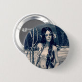 Retro Mermaid Button (Vorne & Hinten)