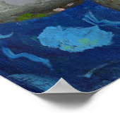 Retro Mermaid Grotto Folk Poster (Ecke)