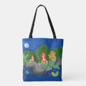 Retro Mermaid Grotto Folk Tasche (Rückseite)
