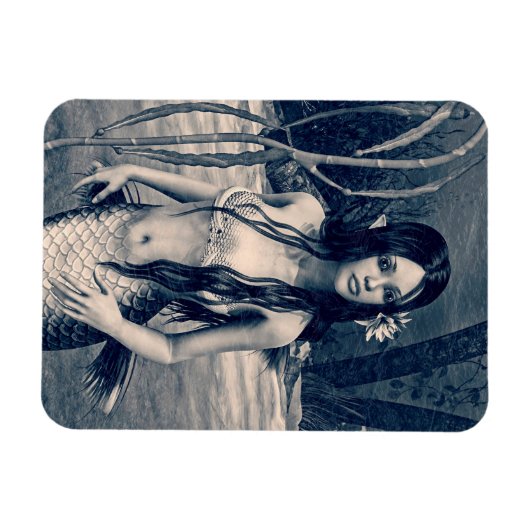 Retro Mermaid Magnet (Horizontal)