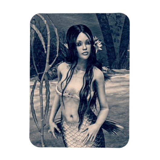 Retro Mermaid Magnet (Vertikal)