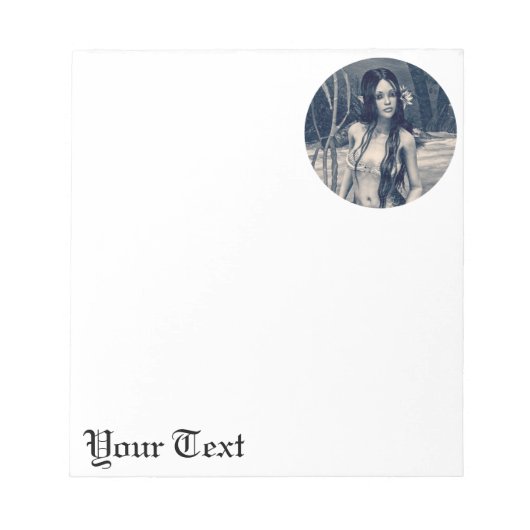 Retro Mermaid Notizblock (Vorderseite)