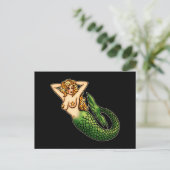 Retro Mermaid Postkarte (Stehend Vorderseite)