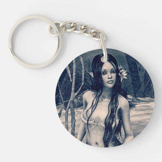 Retro Mermaid Schlüsselanhänger (Vorderseite)