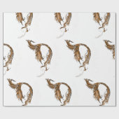 Retro Mermaid Wrapping Paper Geschenkpapier (Flach)