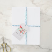 Retro Merry and Bright Christmas Geschenkanhänger (Mit Garn)