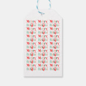 Retro Merry and Bright Christmas Geschenkanhänger (Rückseite)