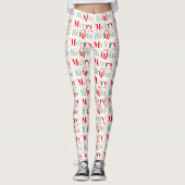 Retro Merry and Bright Christmas Leggings (Vorderseite)