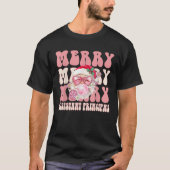 Retro Merry Assistant Weihnachten Pink San T-Shirt (Vorderseite)