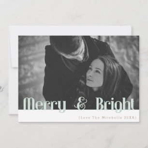Retro Merry & Bright FOTO Feiertagskarte