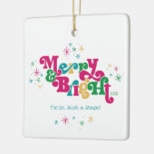 Retro Merry & Bright Foto Keramik Keramikornament (Links)