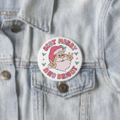 Retro Merry & Bright Santa Button (Beispiel)